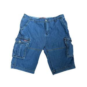 Vtg Levis Mens Carpenter Shorts Blue Denim Skater‎ Grunge Size 40 Y2K Workwear